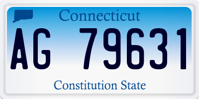 CT license plate AG79631