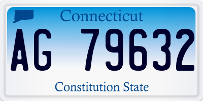 CT license plate AG79632