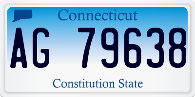 CT license plate AG79638