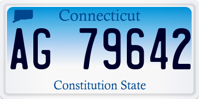 CT license plate AG79642