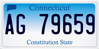 CT license plate AG79659