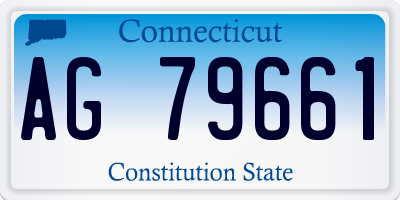CT license plate AG79661