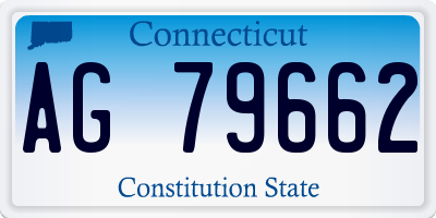 CT license plate AG79662