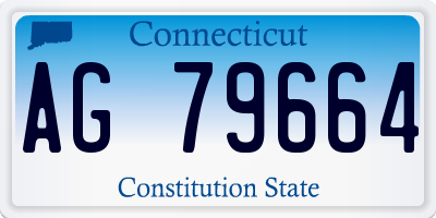 CT license plate AG79664