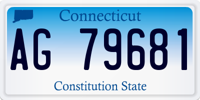 CT license plate AG79681