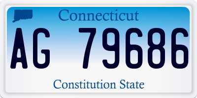 CT license plate AG79686