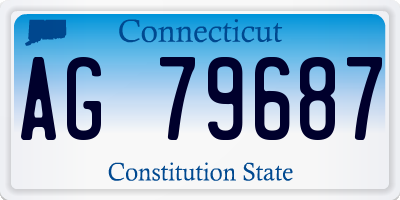 CT license plate AG79687