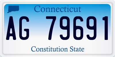 CT license plate AG79691