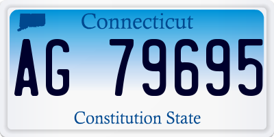 CT license plate AG79695