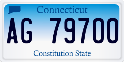 CT license plate AG79700