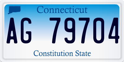 CT license plate AG79704