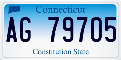 CT license plate AG79705