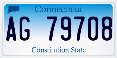 CT license plate AG79708