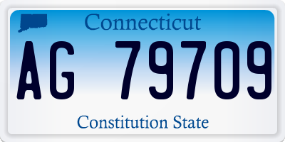 CT license plate AG79709