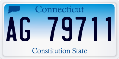 CT license plate AG79711