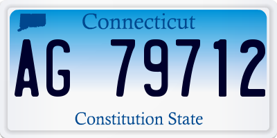 CT license plate AG79712