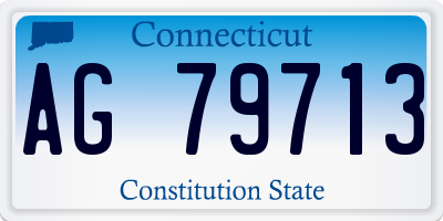 CT license plate AG79713
