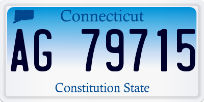 CT license plate AG79715