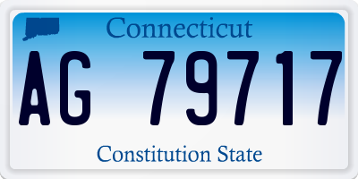 CT license plate AG79717