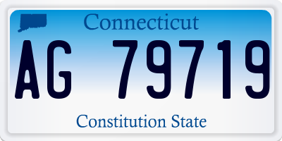 CT license plate AG79719