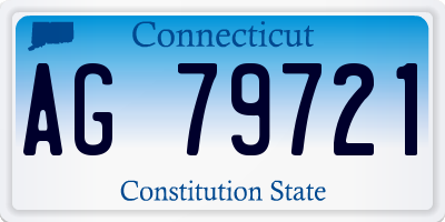 CT license plate AG79721