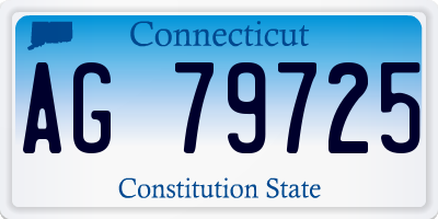 CT license plate AG79725