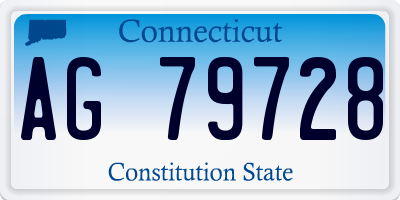 CT license plate AG79728