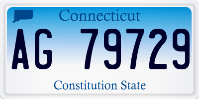 CT license plate AG79729
