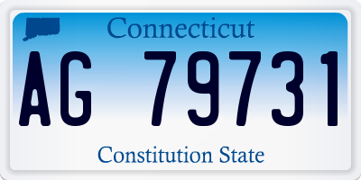 CT license plate AG79731