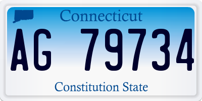 CT license plate AG79734