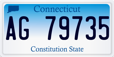 CT license plate AG79735