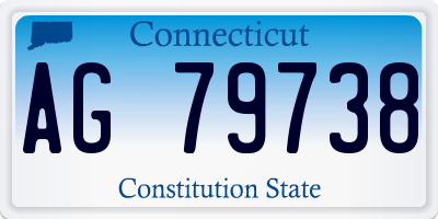 CT license plate AG79738