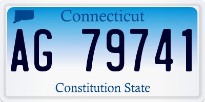 CT license plate AG79741