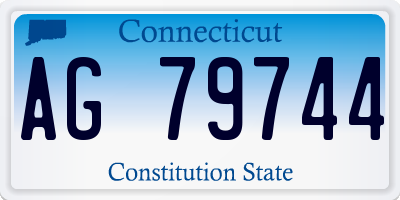 CT license plate AG79744
