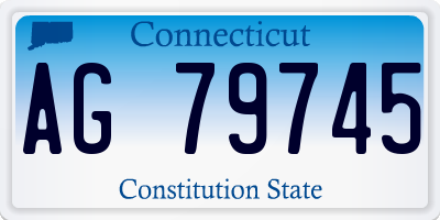 CT license plate AG79745