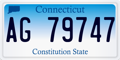 CT license plate AG79747