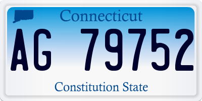 CT license plate AG79752