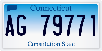 CT license plate AG79771