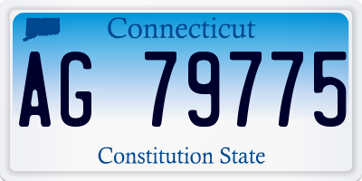 CT license plate AG79775