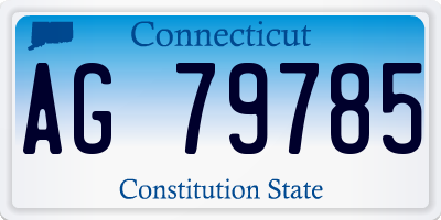 CT license plate AG79785