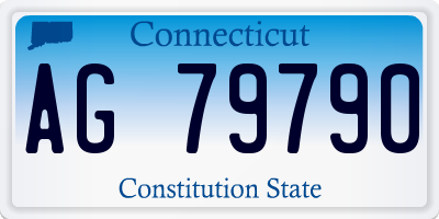 CT license plate AG79790