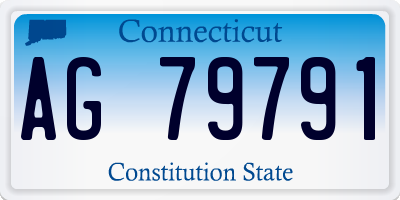 CT license plate AG79791