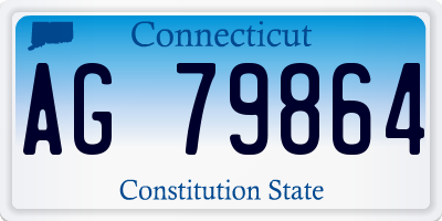 CT license plate AG79864