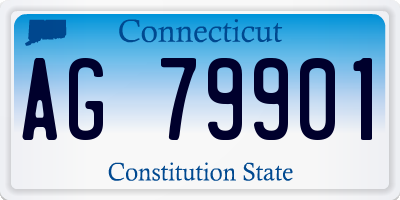 CT license plate AG79901