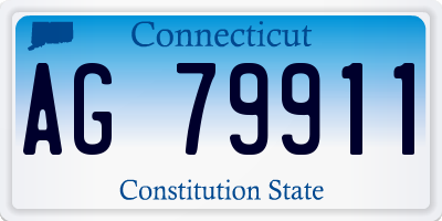 CT license plate AG79911