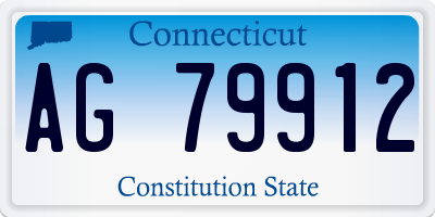 CT license plate AG79912