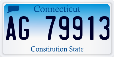 CT license plate AG79913