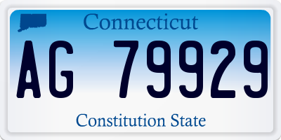 CT license plate AG79929