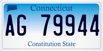 CT license plate AG79944