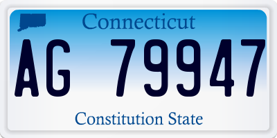 CT license plate AG79947